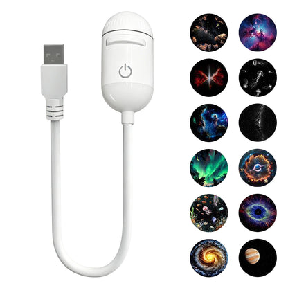Proyector de Estrellas Galaxy Projector - Lampara Nocturna LED 2 en 1 con Enfoque Ajustable