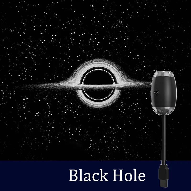 USB proyector galaxia luz nocturna luz de ambiente para coche, luces LED de estrellas para dormitorio, lámpara decorativa para fiestas, hogar y gaming, Saturno