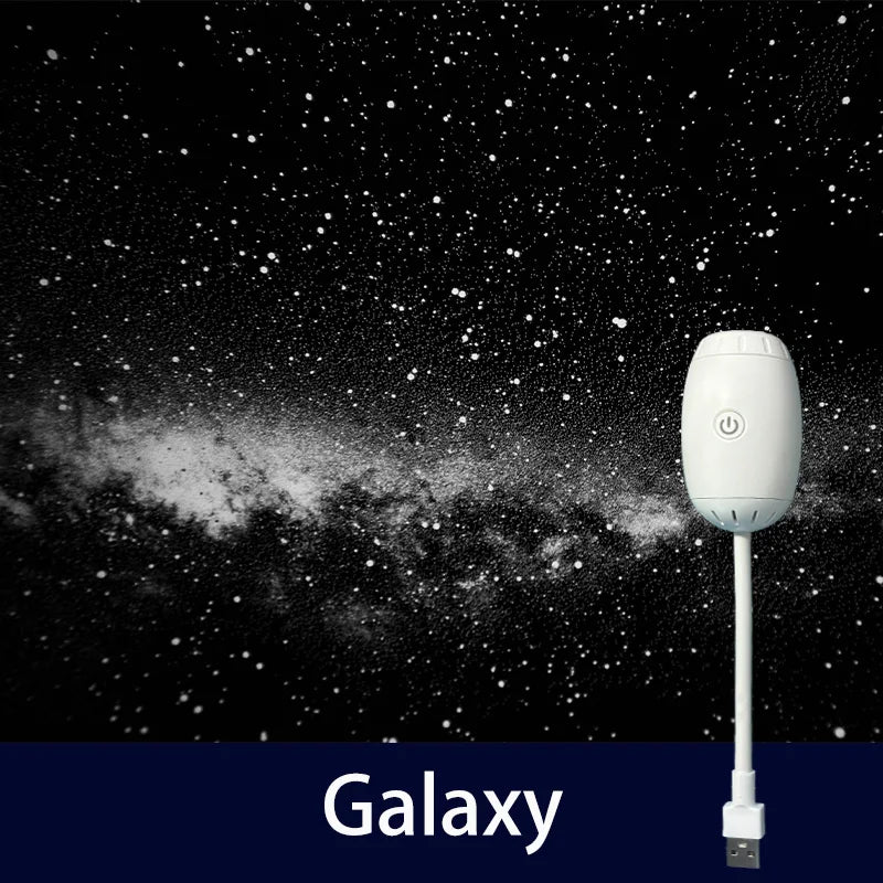 USB proyector galaxia luz nocturna luz de ambiente para coche, luces LED de estrellas para dormitorio, lámpara decorativa para fiestas, hogar y gaming, Saturno