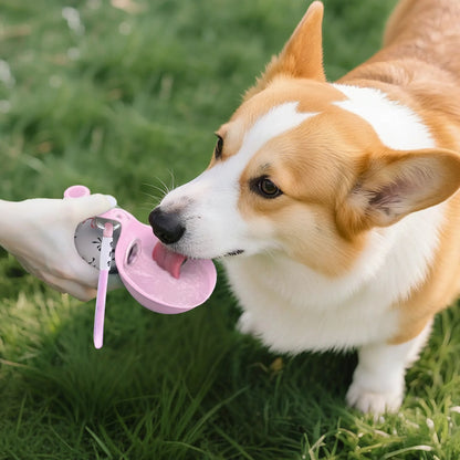Botella de Agua Portatil para Perros - Bebedero Plegable Antigoteo con Filtro