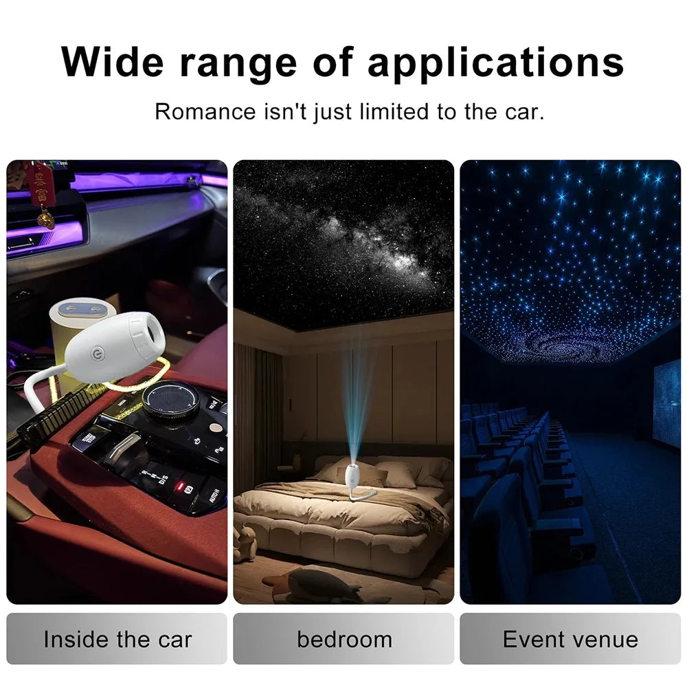 USB proyector galaxia luz nocturna luz de ambiente para coche, luces LED de estrellas para dormitorio, lámpara decorativa para fiestas, hogar y gaming, Saturno