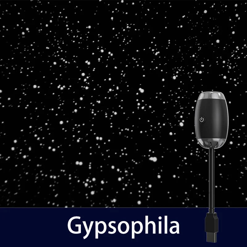 USB proyector galaxia luz nocturna luz de ambiente para coche, luces LED de estrellas para dormitorio, lámpara decorativa para fiestas, hogar y gaming, Saturno